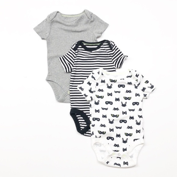 Cloud Island 3 pack printed baby bodysuits - Picture 1 of 4